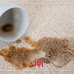 پاک کردن لکه قهوه از روی فرش
